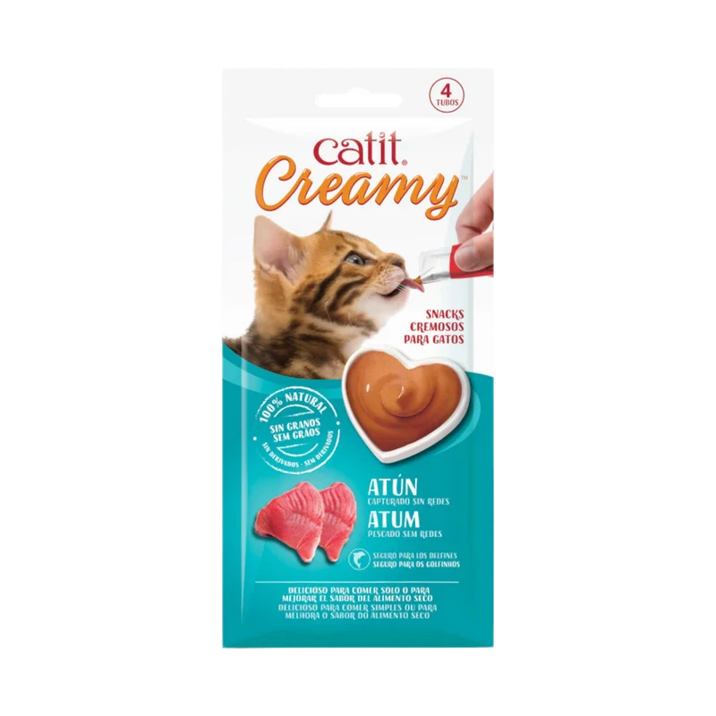 Catit | Creamy Atún - Snack cremoso e hidratante para gatos
