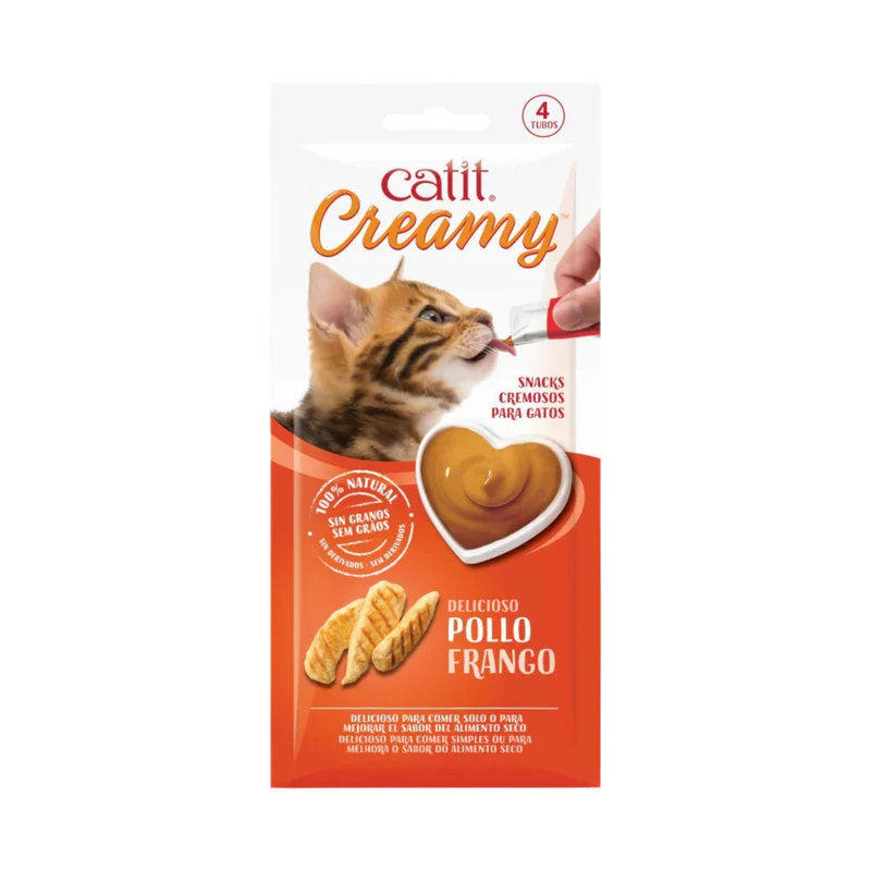 Catit | Creamy Pollo - Snack cremoso e hidratante para gatos