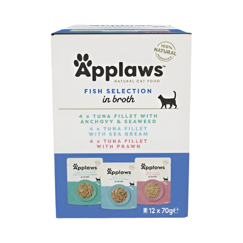 Applaws | Multipack Pouch Pescado en caldo (12x70g)