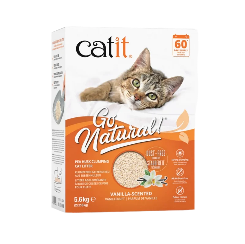 Catit | Arena para Gatos Aglomerante de Cáscara de Guisante Go Natural