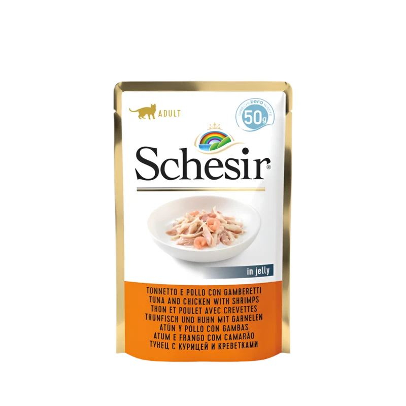 Schesir | Atún con pollo y gambas (50g)