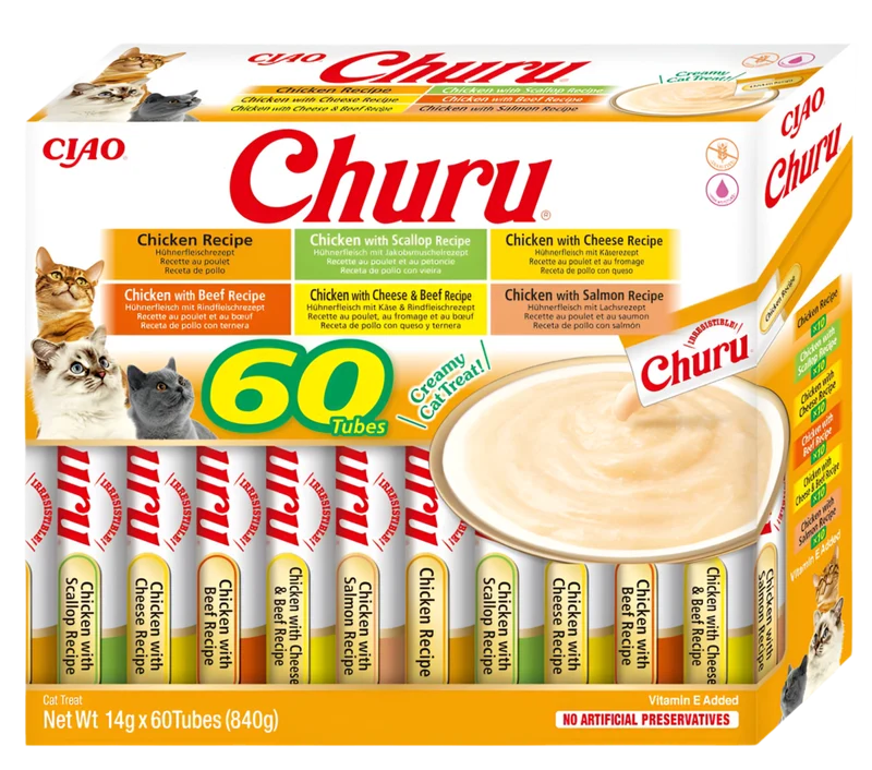 Inaba | Pack 60 churus de Variedades de Pollo (60x14g)