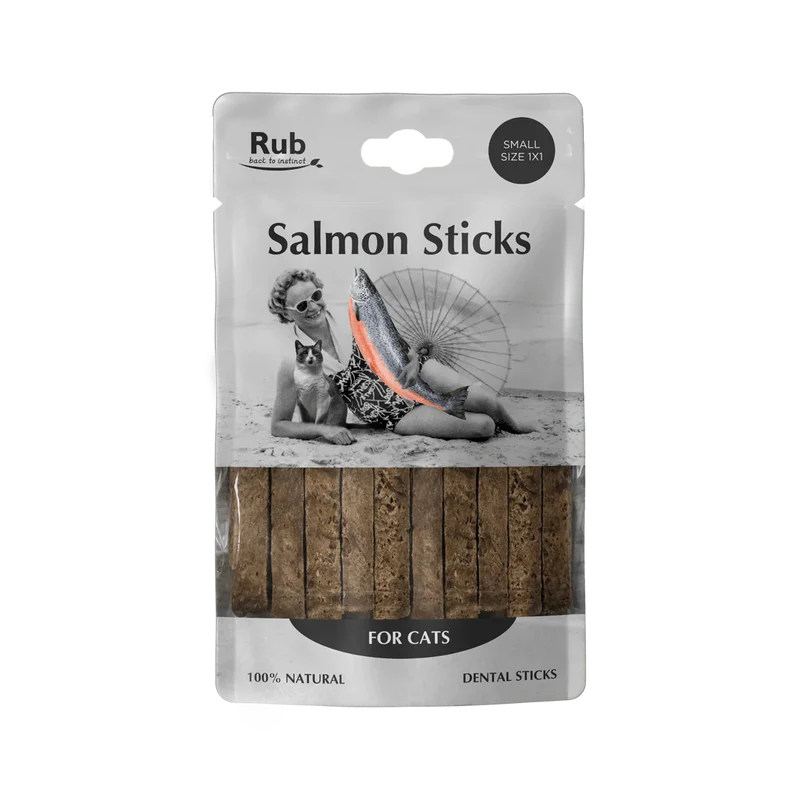 Rub Stick Dental de Salmón para Gatos 100g - Regular Size 1x1