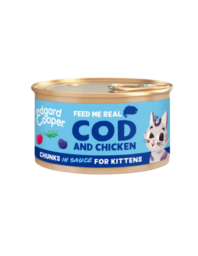 Edgard & Cooper | Kitten - Trocitos de Bacalao y Pollo con Arándanos (85g)