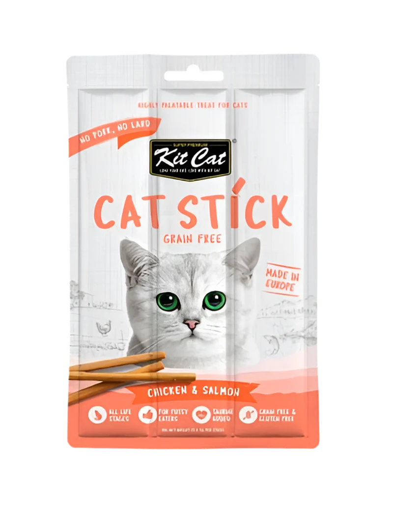 Kit Cat | Cat stick 15g - Pollo, salmón y calabaza