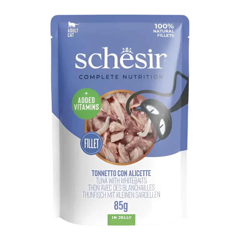 Schesir | Atún con anchovetas pequeñas en gelatina (85g)