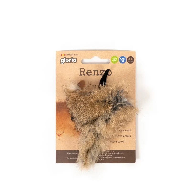 Gloria | Renzo – Presa Natural de Piel de Conejo para Gatos