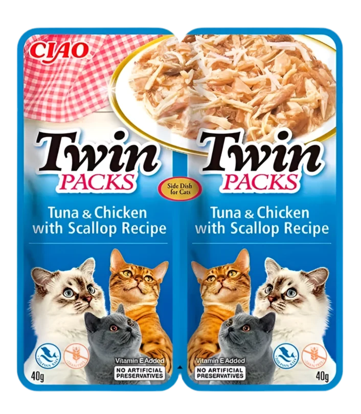 Inaba | Twin Pack - Pollo, Atún y Vieiras (2x40g)
