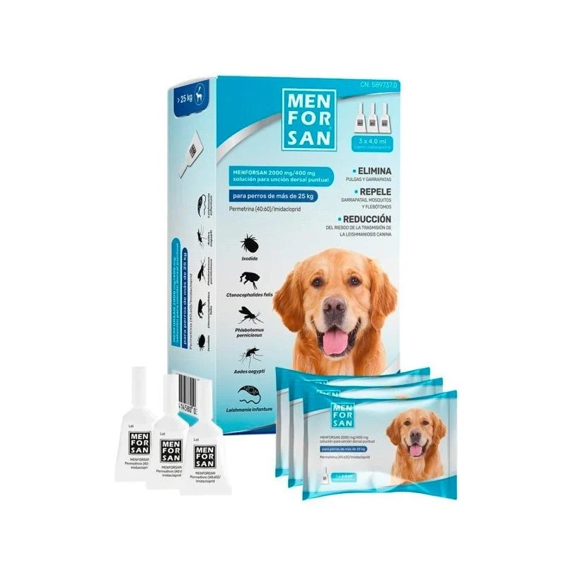 Menforsan Pipeta Spot-On Perros +25 kg 3 Pipetas