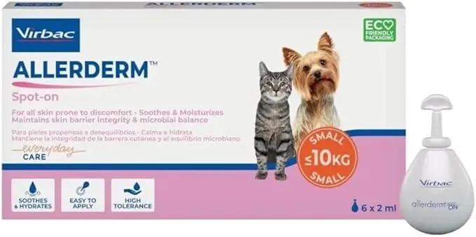 Virbac Allerderm Spot On 2 ml Perro-Gato -10kg 6 Pipetas