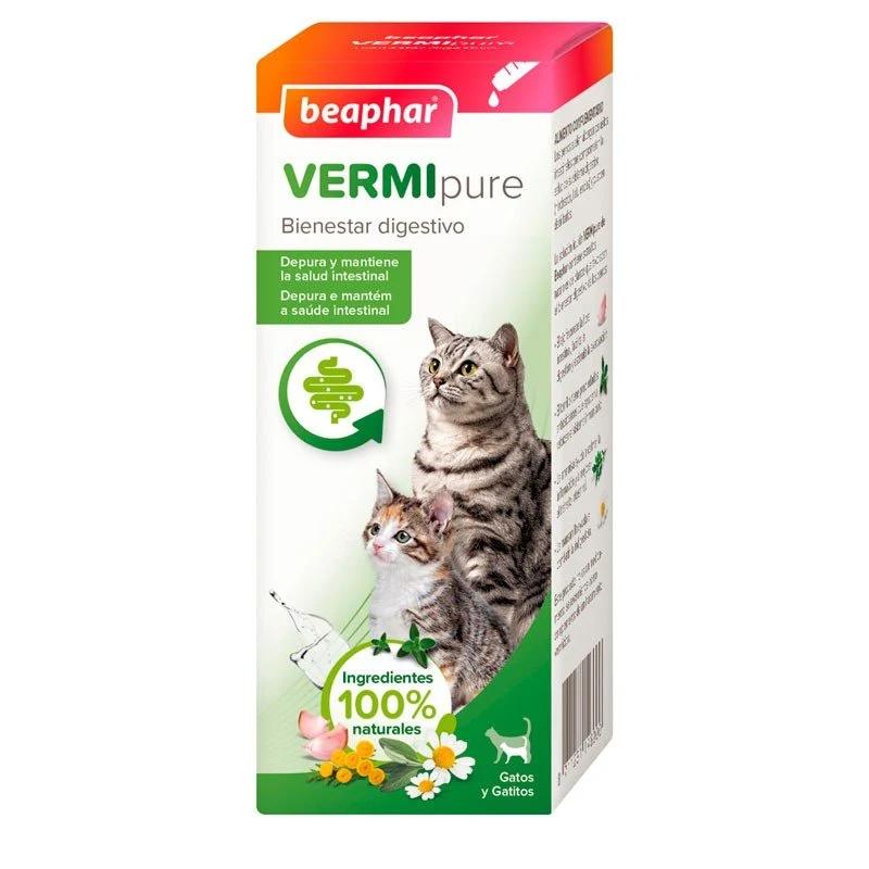 Beaphar Vermipure Solución Líquida Natural Gatos 50ml