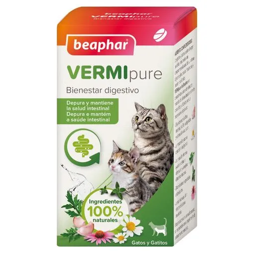 Beaphar Vermipure Comprimidos Naturales para Gatos 50 comprimidos