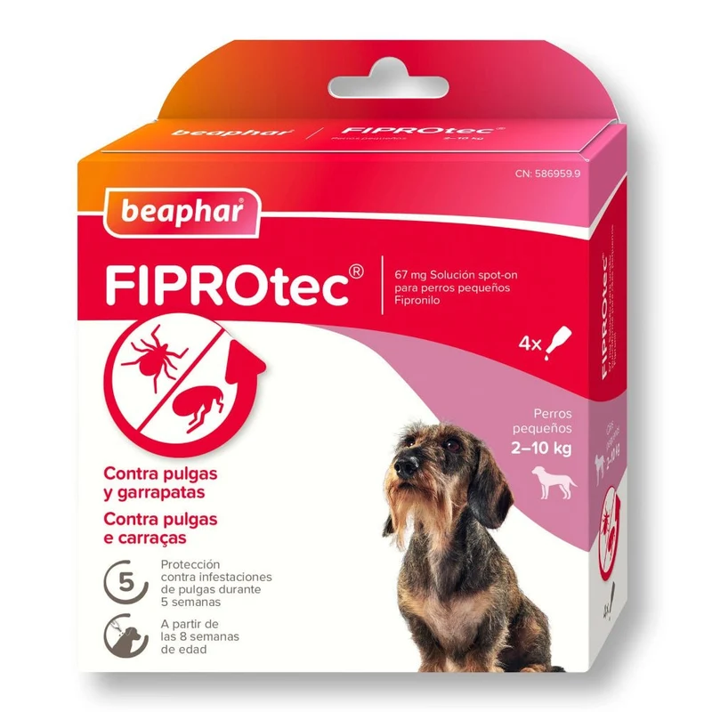 Beaphar Fiprotec Spot On Perro 2-10 kg Antiparasitario 4 Pipetas