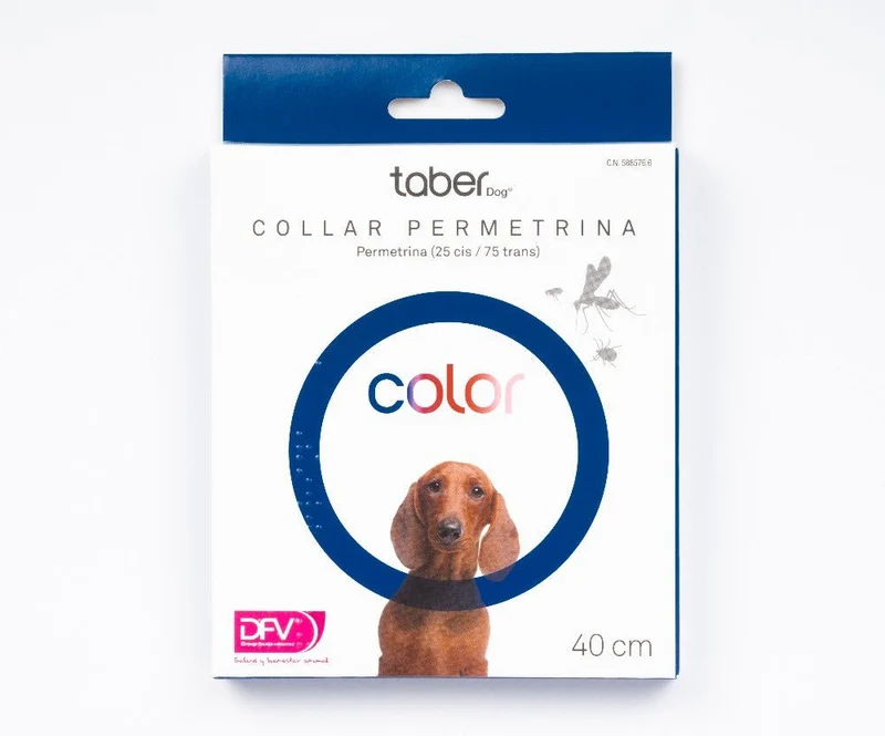 Taberdog Collar Con Permetrina 40 Cm Azul