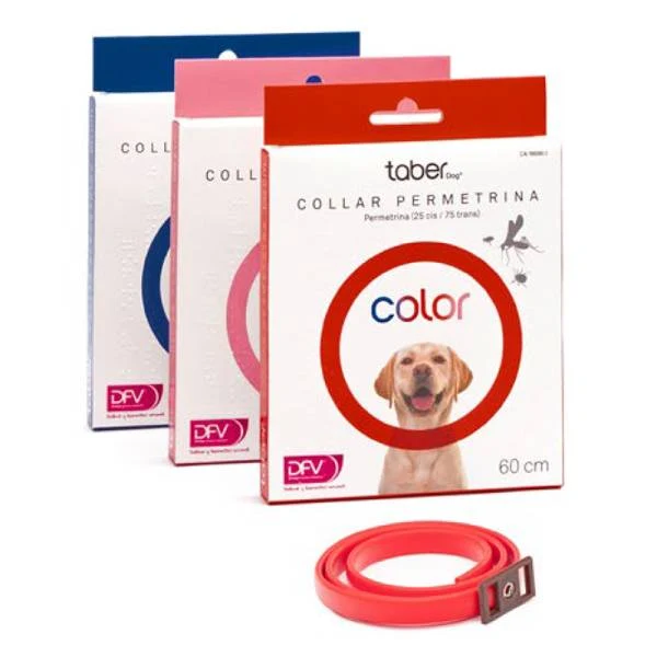 Taberdog Collar Con Permetrina 60 Cm Azul