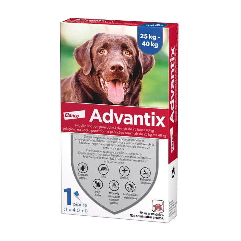 Elanco Advantix +25 Kg 24 Pipetas