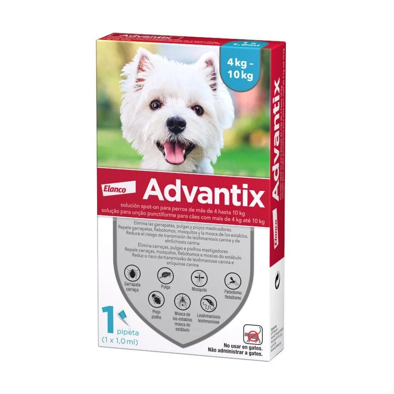 Elanco Advantix 4-10 Kg 24 Pipetas