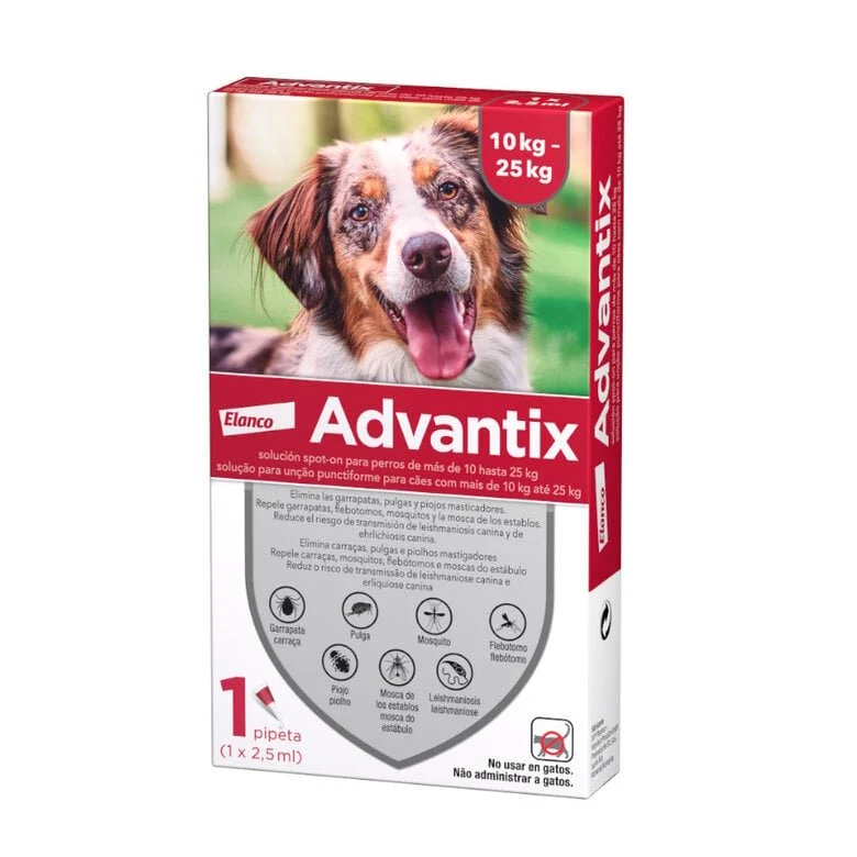 Elanco Advantix 10-25 Kg 24 Pipetas