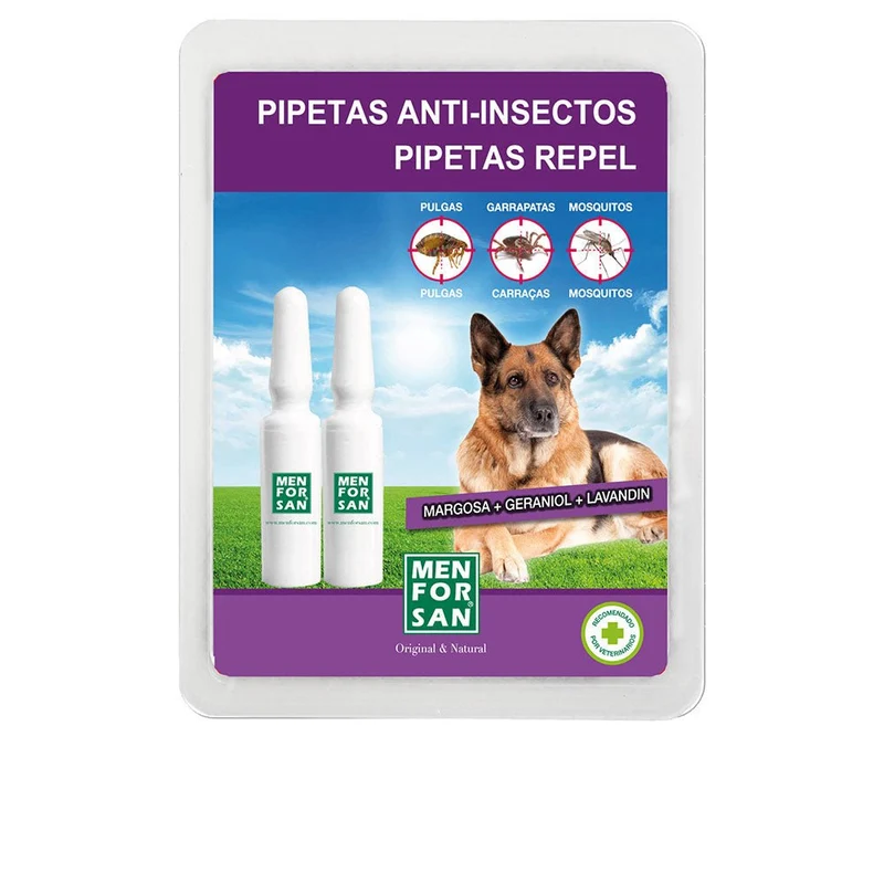 Menforsan pipeta Anti-Insectos perros 2 Uds