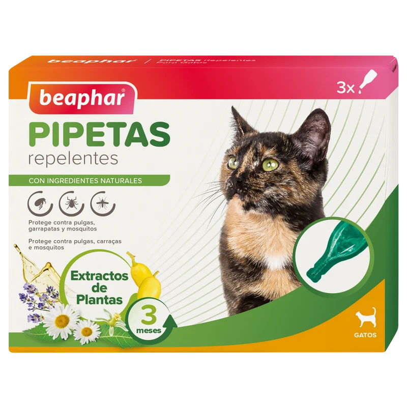 Beaphar Pipetas Repelentes para Gatos 3 uds