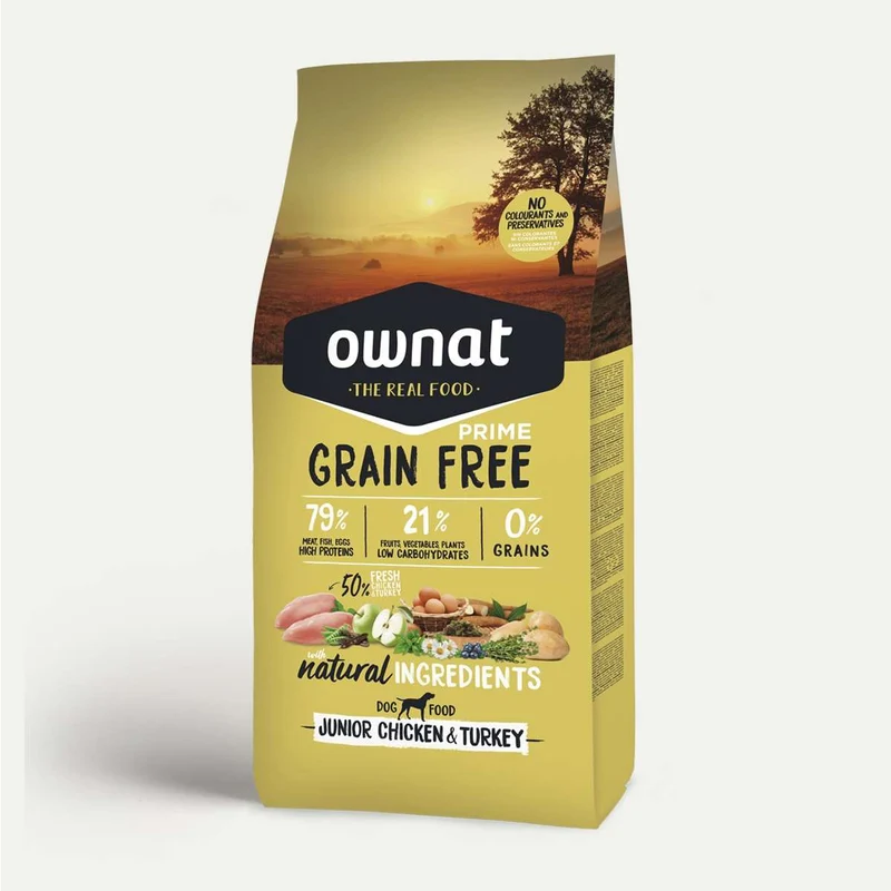 Ownat Dog Prime Grain Free Junior Chicken & Turkey